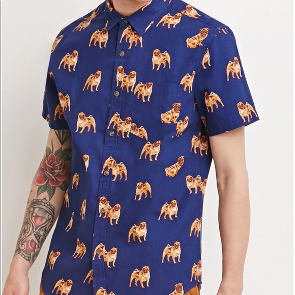 pug shirt button up
